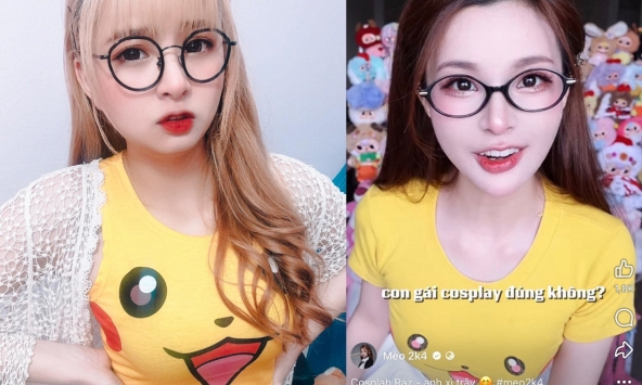 Soi nhan sắc Mèo 2k4 qua hai tấm ảnh diện áo Pikachu cách nhau 5 năm: Lột xác từ 'bé hạt tiêu' dễ thương thành mỹ nhân quyến rũ