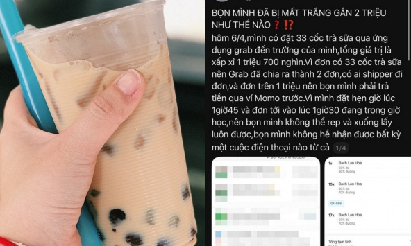 Nhóm học sinh tố shipper tự ý “tiêu hủy” 33 ly trà sữa giá 1,7 triệu, shipper nói đã gọi hàng chục cuộc nhưng không ai nhấc máy