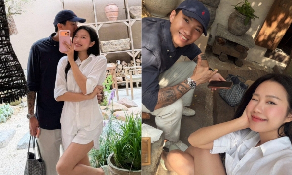 Đoàn Văn Hậu đăng ảnh 'nịnh' vợ, Doãn Hải My đáp: 'Có sai gì không?'