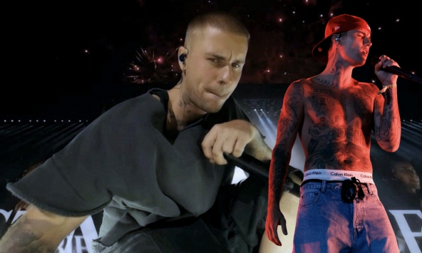 Justin Bieber chẳng thiết tha gì ăn mặc, đến quần tụt cũng chẳng còn để xem