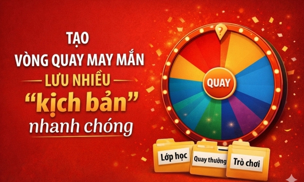 Cách tạo vòng quay may mắn lưu nhiều “kịch bản” nhanh gọn, dùng lâu dài