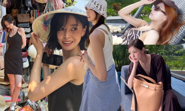 Sao Hàn du lịch Việt Nam: Mặc đẹp không trượt phát nào, có mỹ nữ đội nón lá đúng 'con dâu Việt Nam'! 