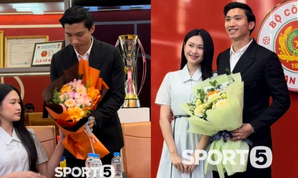 Cận cảnh cử chỉ ga lăng, tình cảm của Đoàn Văn Hậu dành cho Doãn Hải My