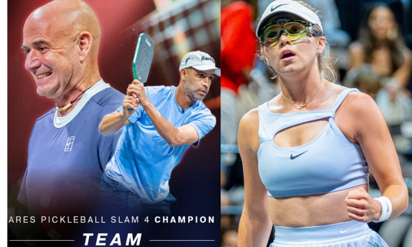 Nữ hoàng pickleball Anna Thu Thuỷ thắng 'hủy diệt' nhưng vẫn đánh mất giải thưởng triệu đô vào tay Andre Agassi tại Pickleball Slam 4