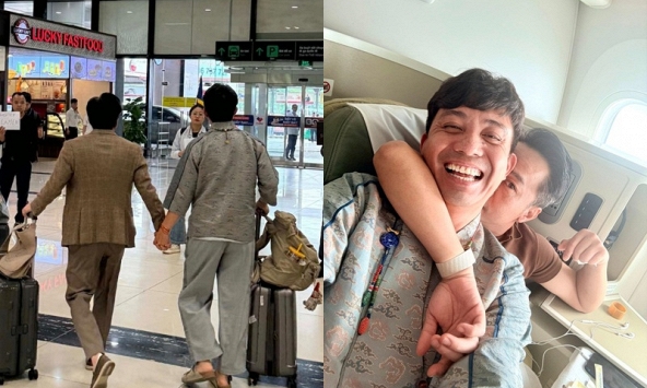 Bức ảnh trên máy bay của Minh Nhựa khiến Cường Đô La phải tag thẳng vợ bạn vào