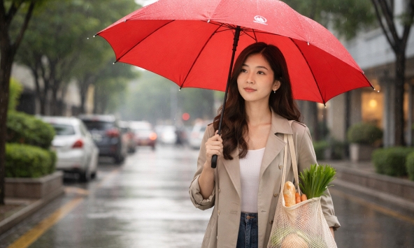 Thấy cô hàng xóm cầm chiếc ô giống hệt của mình, người vợ phát hiện bí mật đau đớn phía sau