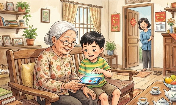 Con trai tôi sốt ruột khi chỉ cụ ngoại cách đặt đồ ăn qua app: Thời của cụ không có internet, cụ vẫn kiên nhẫn với cả 3 thế hệ