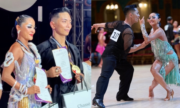 Khánh Thi nghẹn ngào xúc động khi Phan Hiển - Đặng Thu Hương giành 'hat-trick' HCV Đông Nam Á