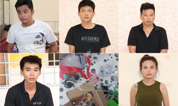 Cảnh sát khám xét khẩn cấp, bắt quả tang Đỗ Lê Duyên Thư cùng 3 người khác, thu giữ nhiều tang vật