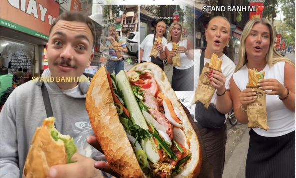Ăn bánh mì thôi chưa đủ, khách Tây còn “chế” luôn thành bài hát gây sốt