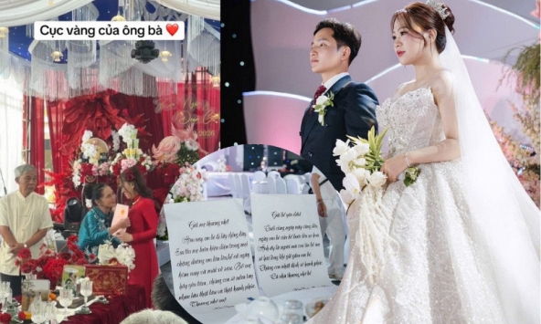 Đám cưới đặc biệt của cô dâu Hà Tĩnh: Ông bà trao vàng, sổ đỏ, giá trị nhất là 2 chiếc ghế trống và bức thư tay