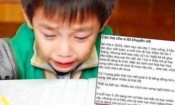 '5 tuổi học đến 2, 3h sáng' - Bài đăng của một bà mẹ khiến cả MXH bàng hoàng, đọc dòng nào dụi mắt dòng đó!
