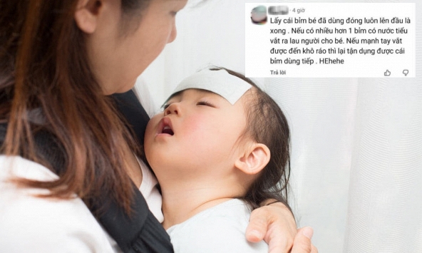 Hết anti thuốc hạ sốt đến đánh gừng xuyên khung, giờ các mẹ còn dùng cả 'chất thải' để hạ sốt cho con mình sao?