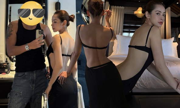 Chi Pu nghỉ lễ cùng trai đẹp cao 1m85, khoe lưng trần nuột không ai bằng