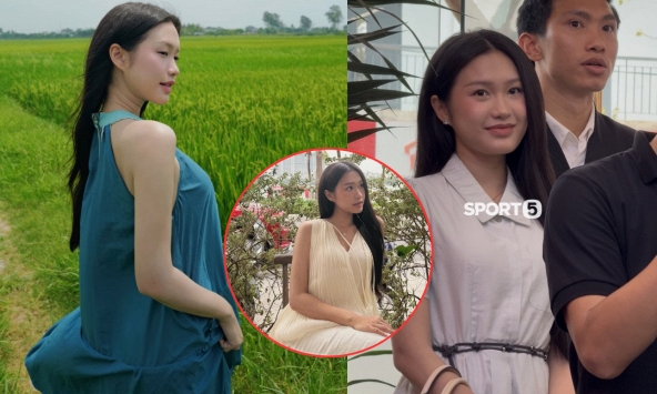 Doãn Hải My lộ vòng 2 lùm lùm khi về quê Văn Hậu