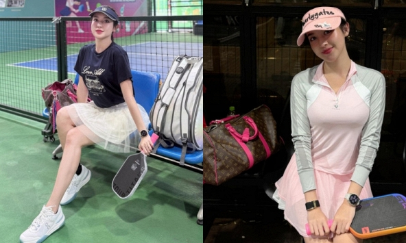 Huyền My đầu tư kho đồ mặc chơi pickleball 7 tiếng một ngày, cả tuần không trùng outfit
