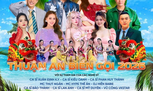 Dàn nghệ sĩ đổ bộ về biển Thuận An