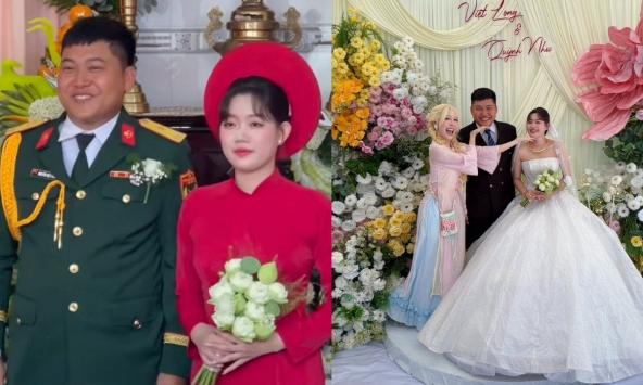 Trọn vẹn đám cưới Mũi trưởng Long ở Tây Ninh: Visual cô dâu 10 điểm, Hậu Hoàng xuất hiện độc lạ