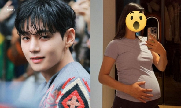 V (BTS) có liên quan đến 1 nữ diễn viên đang mang thai? 