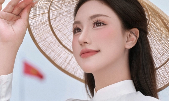 Thích thú với bộ ảnh áo dài ý nghĩa của Á Khôi Phương Anh nhân dịp kỷ niệm Ngày Thống nhất đất nước