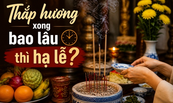 Thắp hương xong bao lâu thì hạ lễ?
