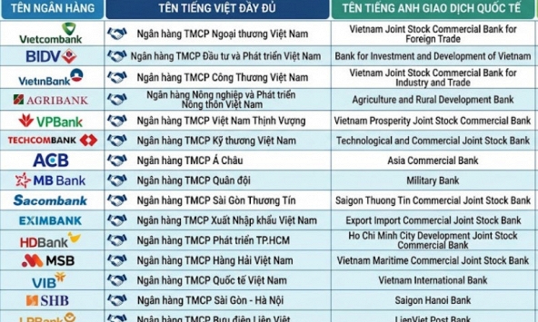 Phát hiện nhiều người không biết tên đầy đủ của 15 ngân hàng tại Việt Nam 'đi đâu cũng thấy'