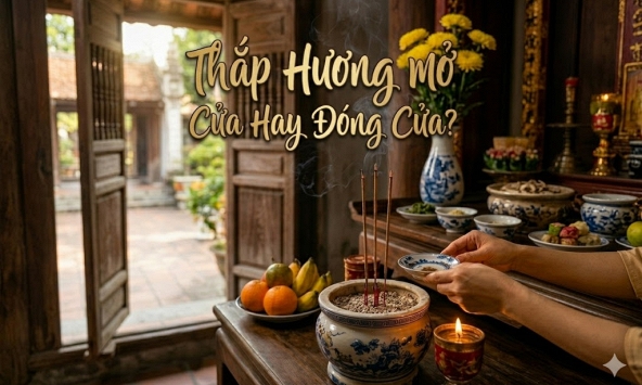 Thắp hương nên mở cửa hay đóng cửa?
