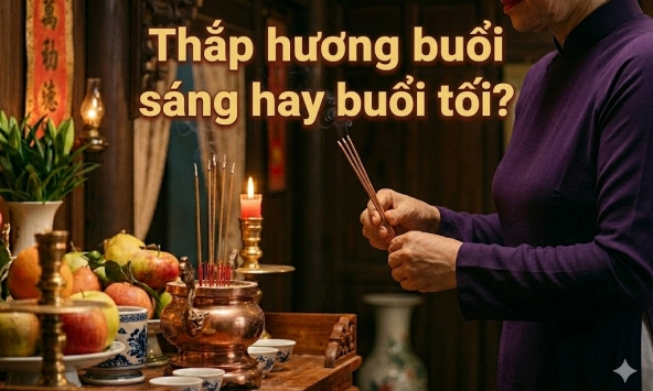 Nên thắp hương buổi sáng hay buổi tối?