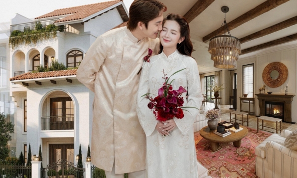 Nam thần showbiz cưới vợ 'nấm lùn 1m53': Tậu biệt thự 3 tầng làm nhà tân hôn, tạm ở rể chờ ngày dọn về
