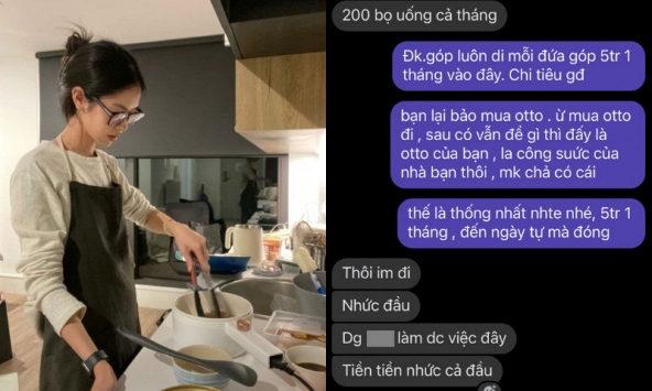 Ảnh chụp màn hình tiết lộ bi kịch: Chồng chỉ kiếm tiền đưa mẹ đẻ, vợ nuôi con hết 10 triệu thì “im đi, nhức cả đầu” 