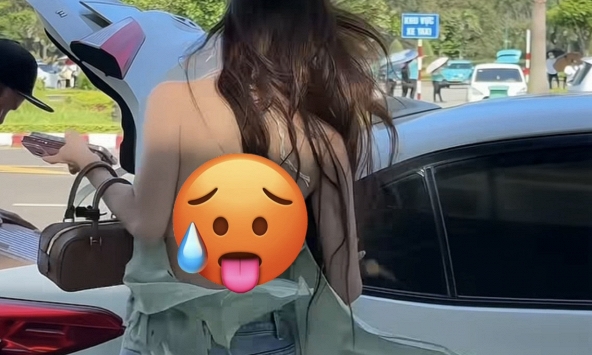 'Gạch đá' cũng không cản nổi, gái xinh tiếp tục gây tranh cãi với màn 'đốt mắt' áo hở lưng mong manh