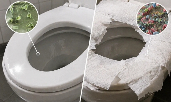 Có nên lót giấy vệ sinh lên bệ bồn cầu ở nhà vệ sinh công cộng? Đến giờ tôi mới hiểu mình toàn 'làm sai'