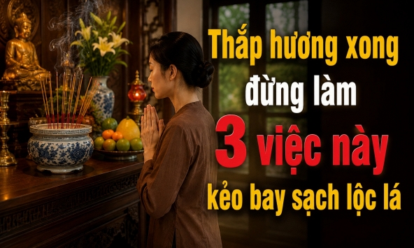 Thắp hương xong đừng làm 3 việc này kẻo bay sạch lộc lá