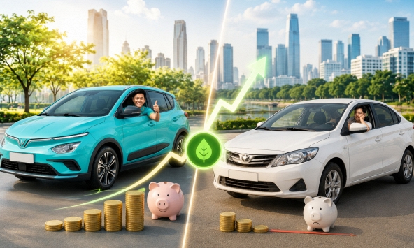 Tài xế xe điện thu hồi vốn sớm hơn tài xế xe xăng 6-15 tháng: Phép tính kinh doanh đang định lại cấu trúc ngành vận tải Việt Nam