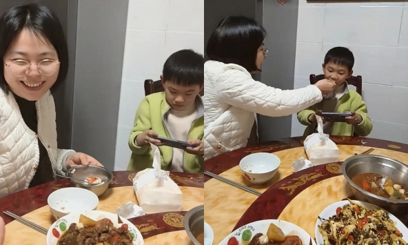 Con học lớp 3 vẫn ngồi chơi game để mẹ đút cơm: Mẹ yêu con kiểu này thì quá 'ác độc' với đứa trẻ