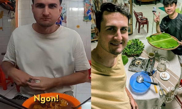 Khách Tây ăn đến bẩn áo ở chợ quê miền Tây, buông lời thỉnh cầu khiến hàng triệu người Việt chột dạ 