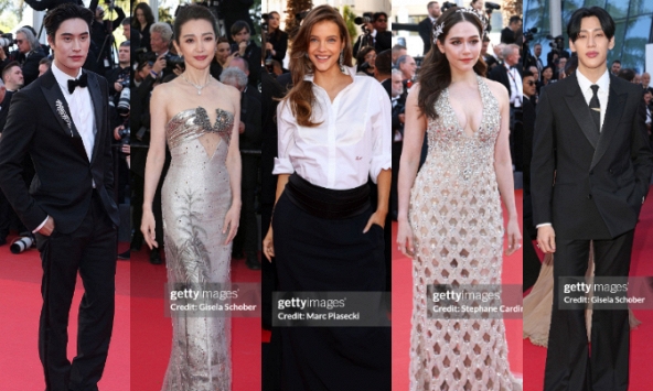 Thảm đỏ Cannes ngày 4: 'Thiên thần nội y' giấu bụng bầu, BamBam (GOT7) để tóc bổ luống bị dìm tơi tả