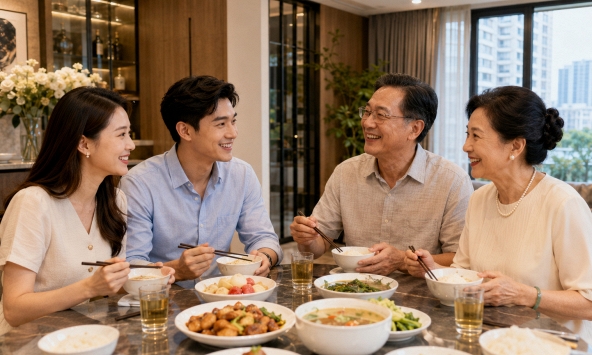 Tới ra mắt nhà bạn trai, đang ăn cơm vui vẻ thì chết sững khi thấy một người bước vào