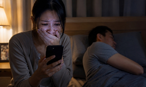Phát hiện tên chồng trong nhóm chat kín, dòng chat 8 chữ khiến vợ bàng hoàng