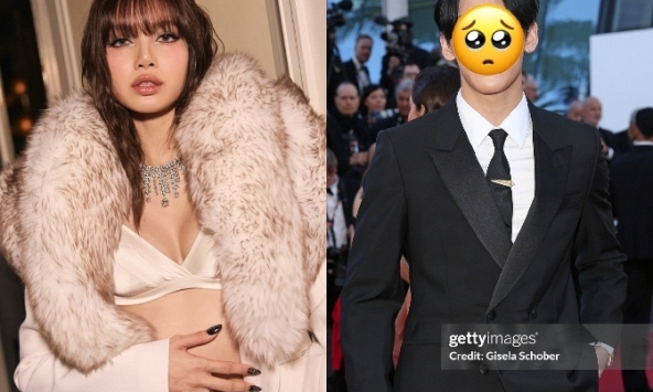 Nam thần là 'thanh mai trúc mã' của Lisa (BLACKPINK) trên thảm đỏ Cannes: Quấn ống loe, tóc bổ luống và đôi môi căng mọng toàn filler?