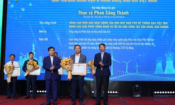 PVFCCo - Phú Mỹ “thắng giải” Khoa học và Công nghệ Dầu khí Việt Nam với giá trị làm lợi 3.157 tỷ đồng