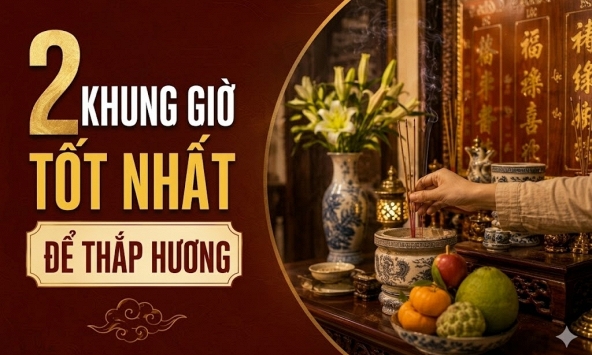 2 khung giờ tốt nhất để thắp hương