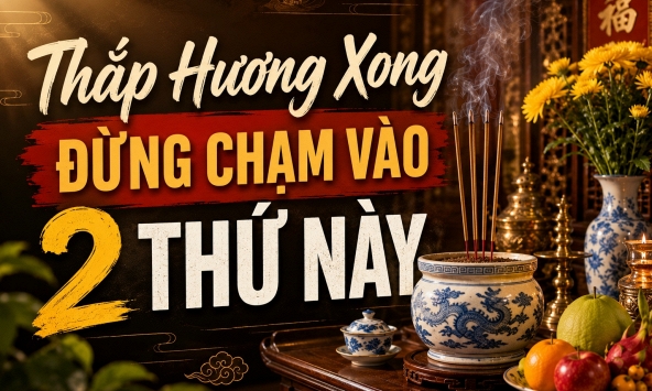 Thắp hương xong đừng chạm vào 2 thứ này