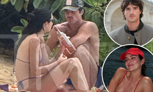 'Tóm gọn' Kendall Jenner hẹn hò tài tử Đồi Gió Hú trên bãi biển