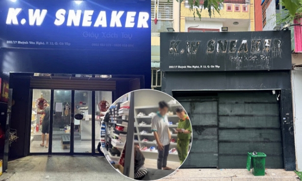 Ghi nhận tại 3 cửa hàng K.W Sneaker ở TP.HCM sau khi Nguyễn Trần Việt Hoàng bị bắt: Đã tháo dỡ biển hiệu, cho bên khác thuê lại mặt bằng
