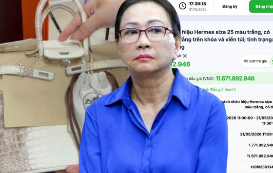 Một người chi 11,6 tỉ đồng mua túi Hermes 'bạch tạng' của bà Trương Mỹ Lan