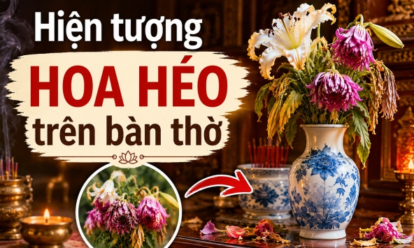 Hiện tượng hoa héo trên bàn thờ