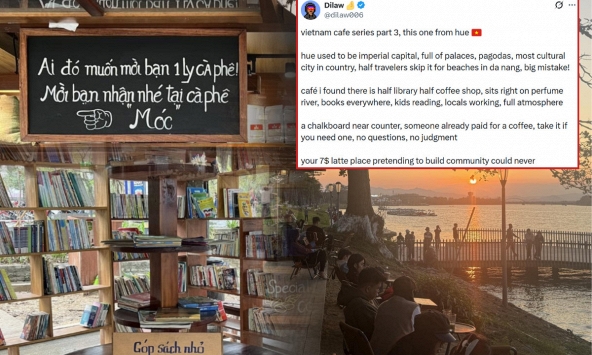 Khách Tây chê ly latte 7 đô phải ngỡ ngàng trước một quán cà phê ở Huế