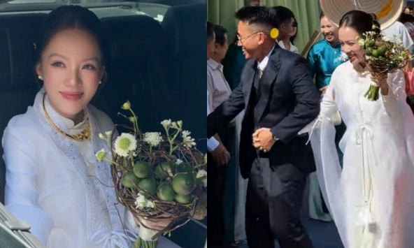 Bó hoa cưới hình tổ chim của nhiếp ảnh gia có tiếng ở Hà Nội đang gây tranh cãi