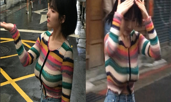 Bị chụp trộm ảnh trú mưa khi đi du lịch, nàng hot girl bất ngờ nổi như cồn, CĐM ngỡ ngàng với vòng một gợi cảm